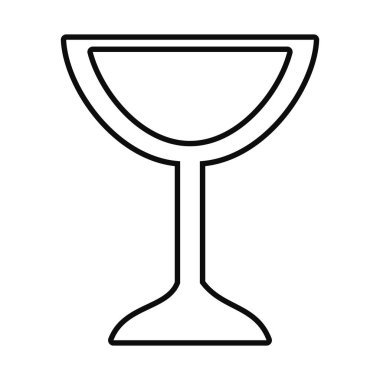 şarap kadehi simgesi resmi, çizgi biçimi