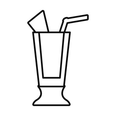 Milkshake ikonlu cam, satır biçimi