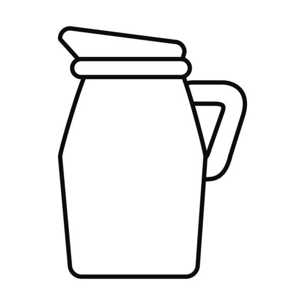 Drink jug icon, line style — Stock Vector