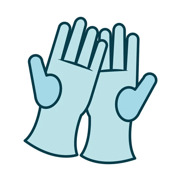 Καθαρίζοντας εικονίδιο γάντια, γραμμή και στυλ πλήρωσης — Διανυσματικό Αρχείο