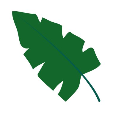 filodendron yaprak simgesi, düz biçim