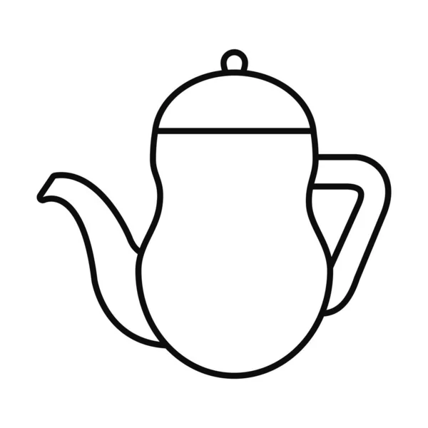 Icono de jarra de té, estilo de línea — Archivo Imágenes Vectoriales