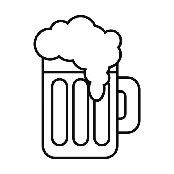 Εικονίδιο βάζου μπύρας, στυλ γραμμής — Διανυσματικό Αρχείο