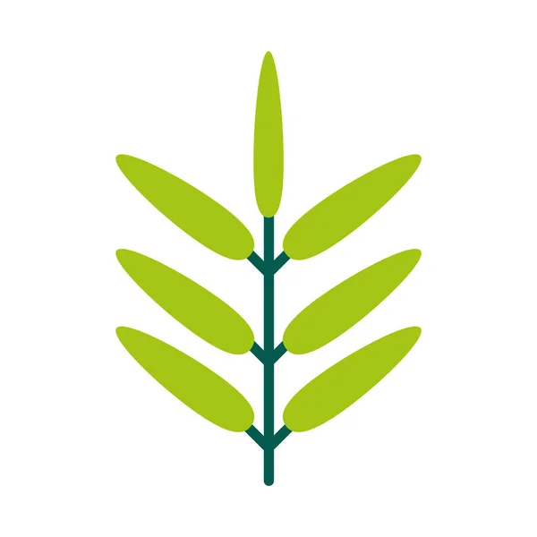 Helecho hojas icono, estilo plano — Vector de stock