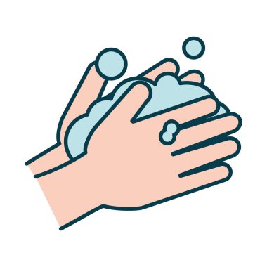 Sabunlu suyla el yıkama, sıra ve dolgu stili