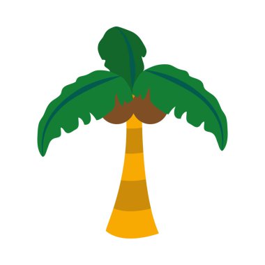Tropikal palmiye simgesi, düz stil
