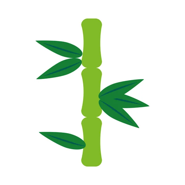 Ikona liści bambusa, płaski styl — Wektor stockowy
