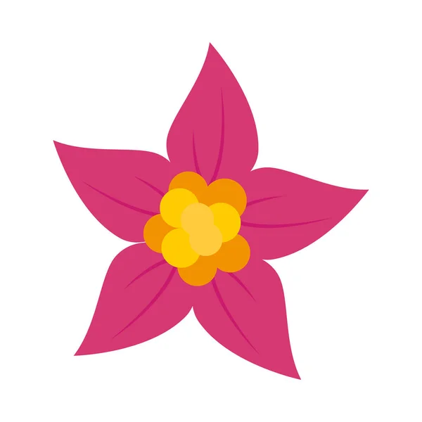 Икона цветов plumeria, плоский стиль — стоковый вектор