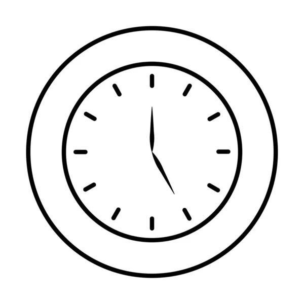 Reloj icono de tiempo, estilo de línea — Archivo Imágenes Vectoriales