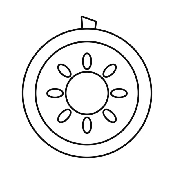 Zitronenscheibensymbol, Linienstil — Stockvektor
