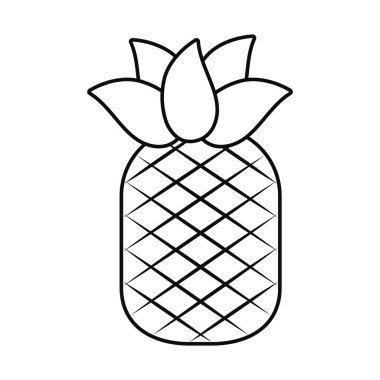 ananas meyve simgesi, çizgi biçimi