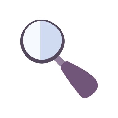 İzole edilmiş lupe düz biçim vektör tasarımı