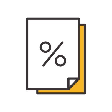 fatura kağıt satırı ve biçim ikonu vektör tasarımı