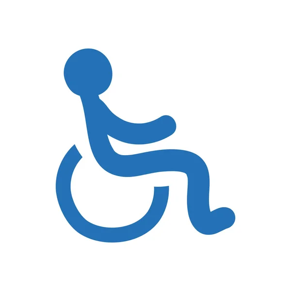 Avatar on wheelchair flat style icon vector design — Stock Vector