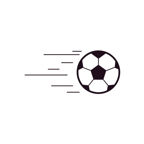 Fútbol bola línea estilo icono vector diseño — Archivo Imágenes Vectoriales