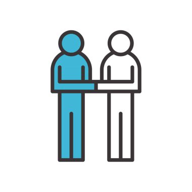 Eller satırı sallar ve biçim ikonu vektör tasarımını doldurur