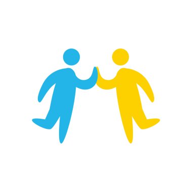 El ele tutuşan Görseller insanlar düz biçim vektör tasarımı