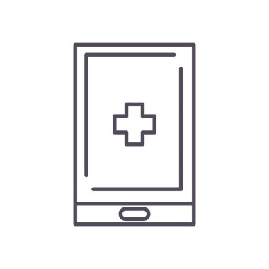 Çapraz çizgi biçim vektör tasarımlı akıllı telefon