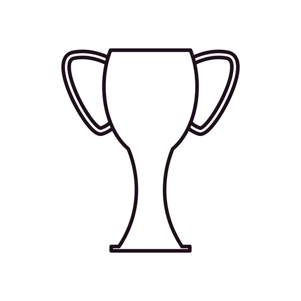 Isolato stile linea trofeo icona vettoriale design — Vettoriale Stock