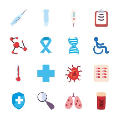 Tıbbi düz biçim ikonu vektör dizaynı