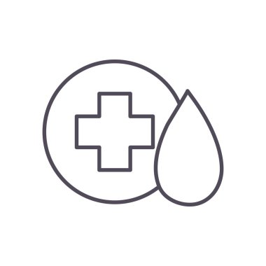 Çapraz çizgi biçim vektör tasarımlı kan damlası