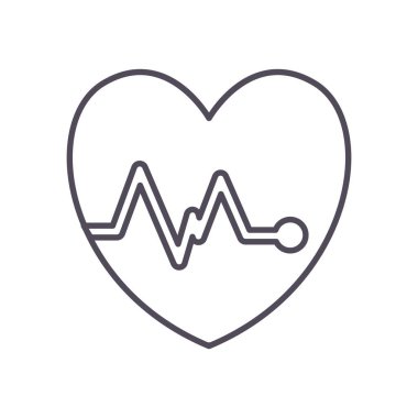 kalp atışı çizgisi biçim vektör tasarımı