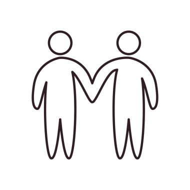 El ele tutuşan Görseller kişi tipi vektör tasarımı