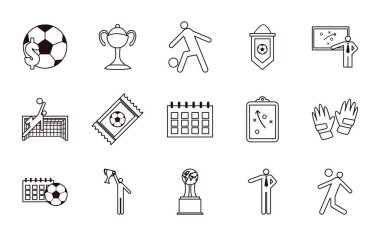 Futbol çizgisi biçim ikonu vektör tasarımı