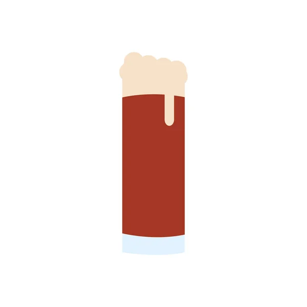 Stange beer glass icon, flat style — Stock Vector