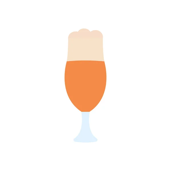 Icono de cristal de cerveza, estilo plano — Archivo Imágenes Vectoriales