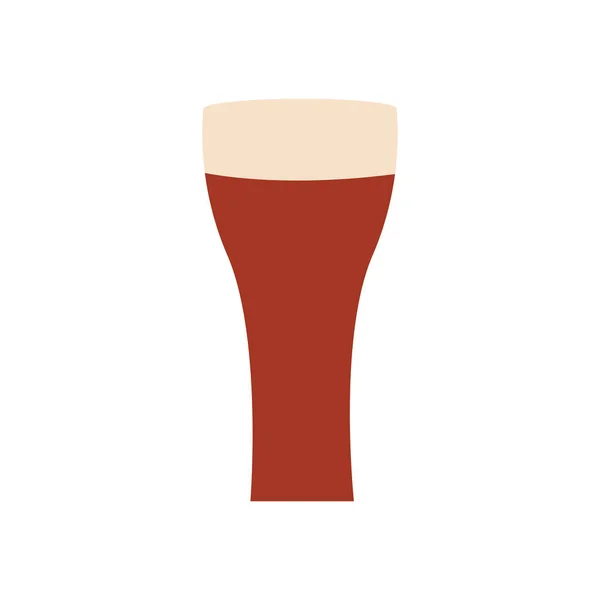 Ícone de vidro de cerveja irlandesa, estilo plano — Vetor de Stock