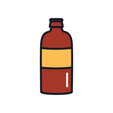 Büyük bira şişesi simgesi, satır doldurma tarzı