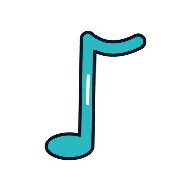 Sekiz müzik nota simgesi, satır doldurma biçimi