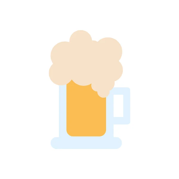 Imagen icono taza de cerveza, estilo plano — Vector de stock