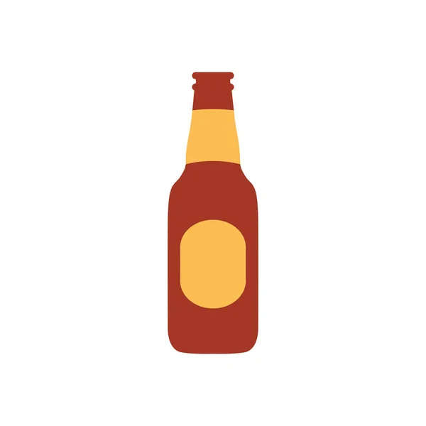 Значок пляшки пива, плоский стиль — стоковий вектор