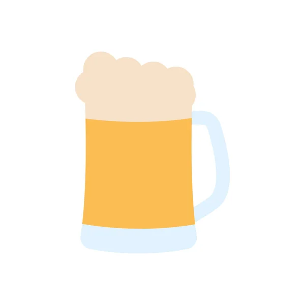 Beer mug icon, flat style — Stock Vector