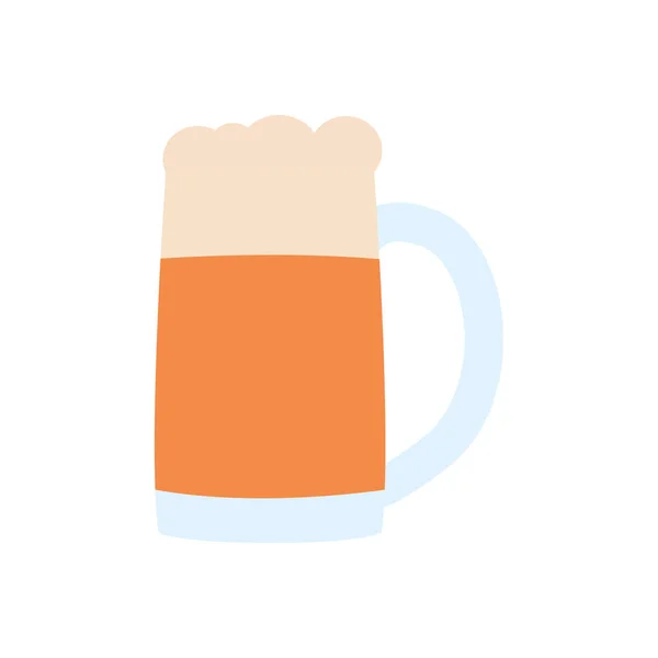 Beer jar icon, flat style — Stock Vector