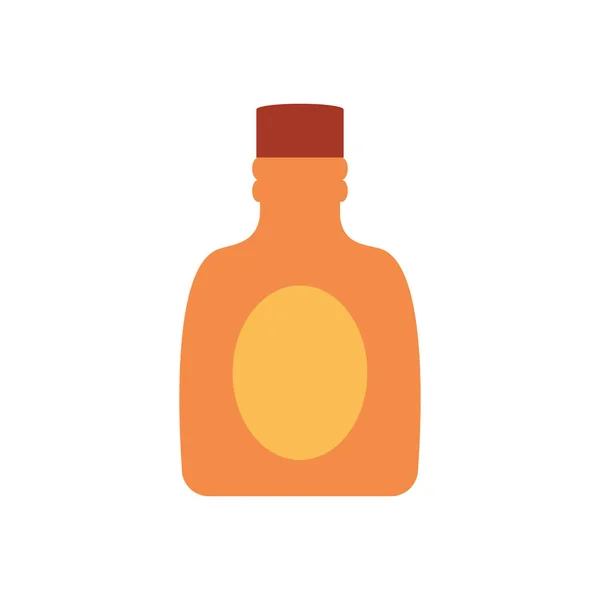 Icône bouteille de whisky, style plat — Image vectorielle