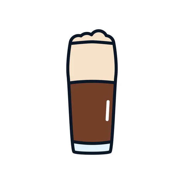 帝国ビールグラスアイコンライン塗装 — ストックベクタ