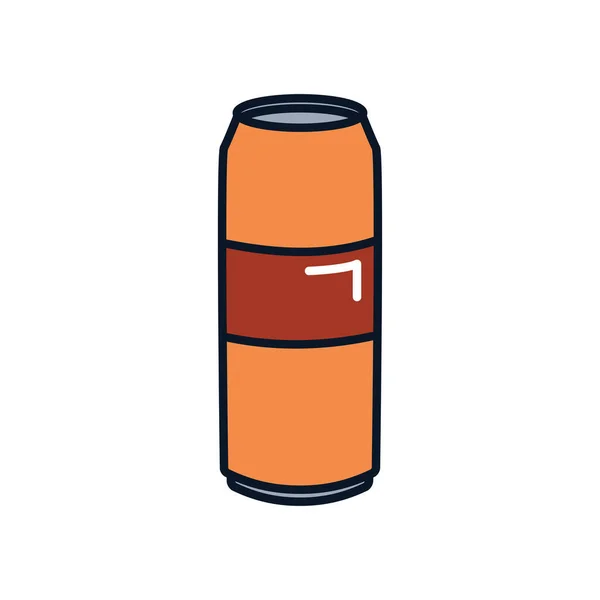 Icône de grande canette de bière, ligne de remplissage style — Image vectorielle