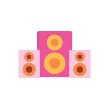 hoparlörlerin ses simgesi, düz stil