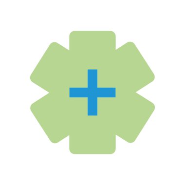 Tıbbi acil durum simgesi, düz stil