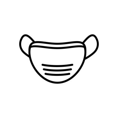 tıbbi maske simgesi, satır biçimi