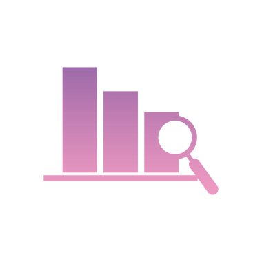 Gradyan biçim vektör tasarımlı lupe