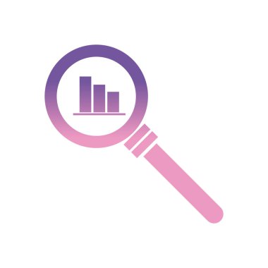 Gradyan biçim vektör tasarımlı lupe