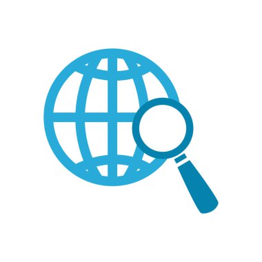 Küresel küre düz biçim vektör tasarımlı lupe