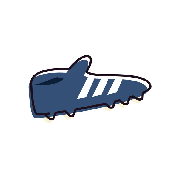 Fotbalová linka bot a design ikon ve stylu výplně — Stockový vektor