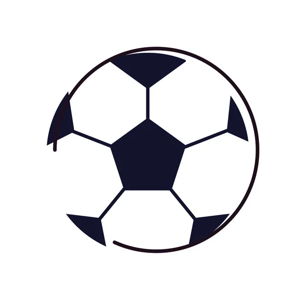 Fotbalová míčová linka a design ikon ve stylu výplně — Stockový vektor