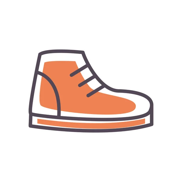 Línea de zapatos deportivos y diseño de vectores icono de estilo de relleno — Archivo Imágenes Vectoriales