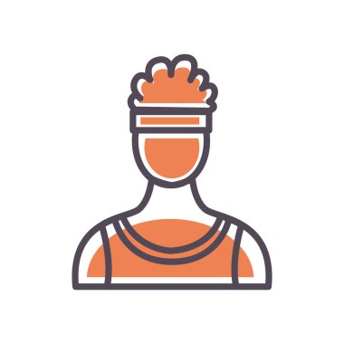 Basketbolcu satırı ve biçim ikonu vektör tasarımını doldur